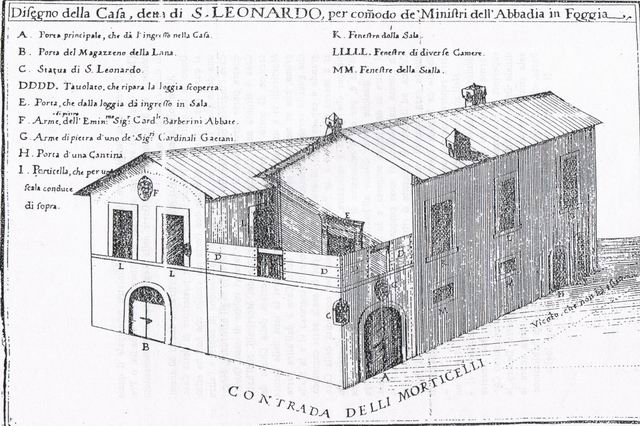 Illustrazione d'epoca dell'Abbazia di San Leonardo